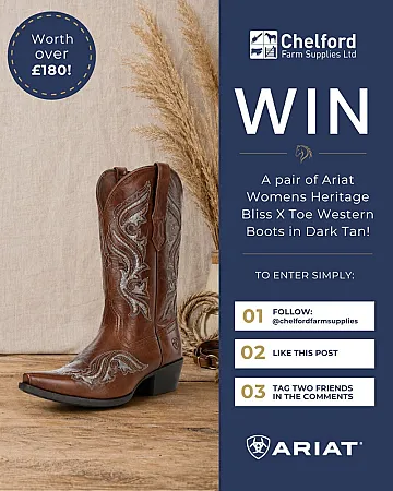Prize image for Win a pair of Ariat Womens Heritage Bliss X Toe Western Boots in Dark Tan