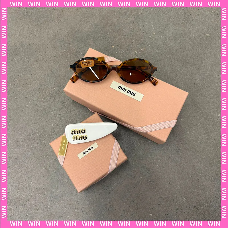 Win a pair of MiuMiu Miu Regard Sunglasses & a MiuMiu Patent Leather Hair Clip in White