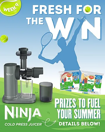 Prize image for Win a Ninja Cold Press Juicer plus Delicious Del Monte Fruit