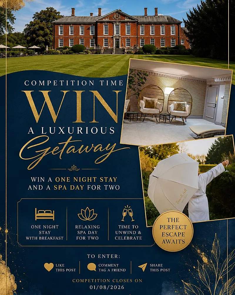 Win a Spa Day with Overnight Stay at Bosworth Hall Hotel