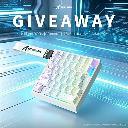 Prize image for Win an Attack Shark M36 HE Keyboard