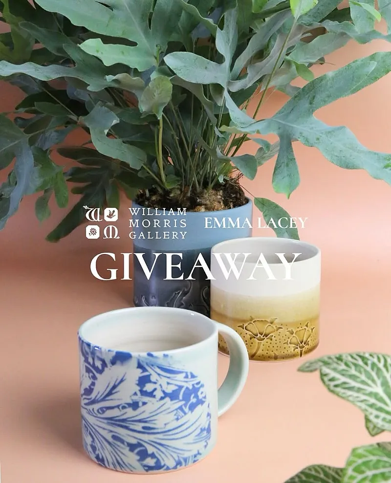 Win an Emma Lacey x William Morris Gallery Shop Ceramic Planter and Mug
