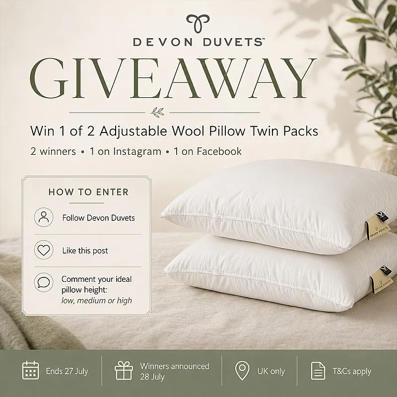 Win an Adjustable Original Wool Pillow Twin Pack