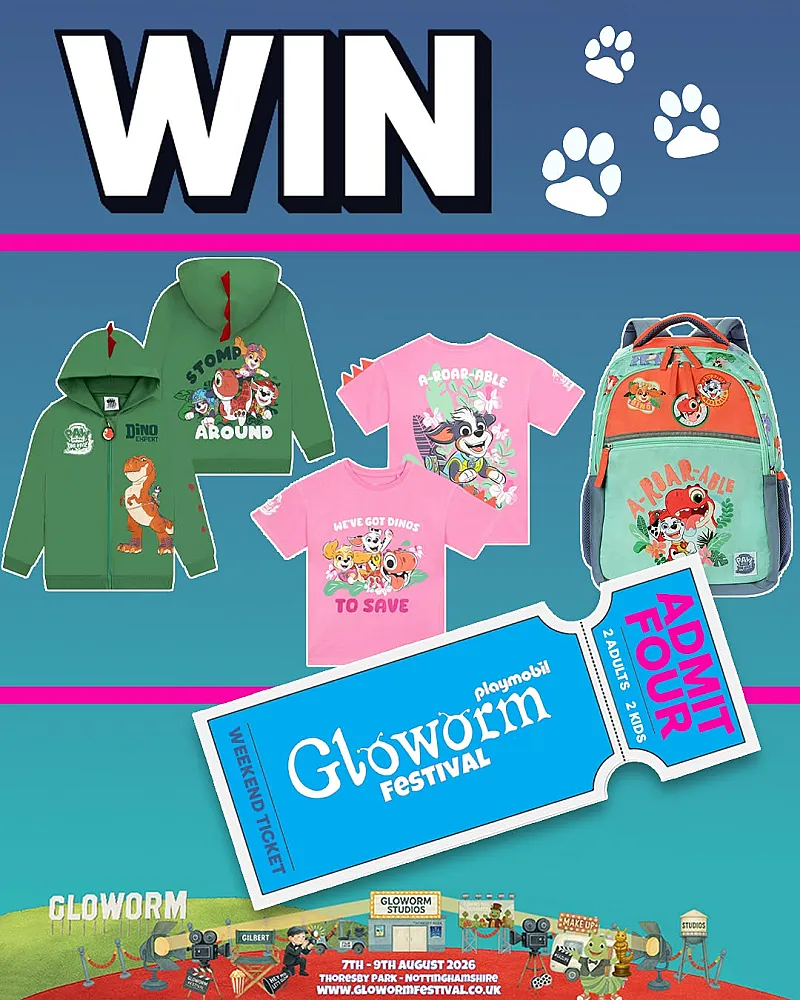 Win a Family Camping Ticket to Gloworm Festival and a PAW Patrol Bundle