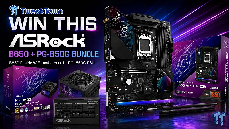 Win an ASRock B850 Riptide WiFi and Phantom Gaming PG-850G PSU