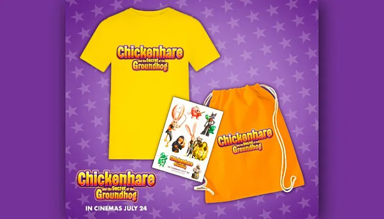 Win 1 of 2 Chickenhare and the Secret of the Groundhog Merch Bundles