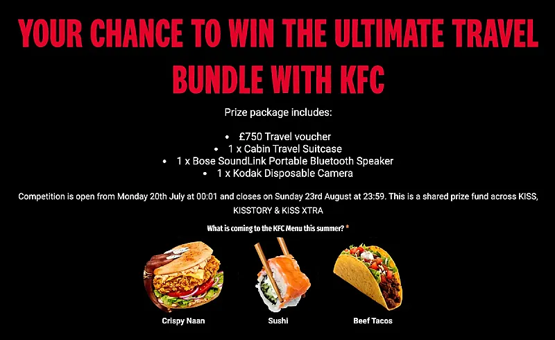 Win the Ultimate Travel Bundle with KFC