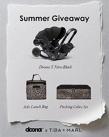 Prize image for Win a Doona X in Nitro Black, an Arlo Lunch Bag and a Packing Cube Set