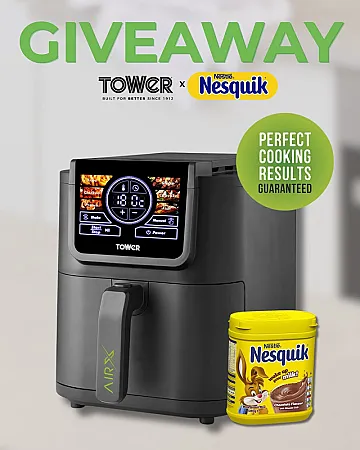 Prize image for Win a AIRX AI Digital Air Fryer & 500g Tub of Nesquik Chocolate Milkshake Powder