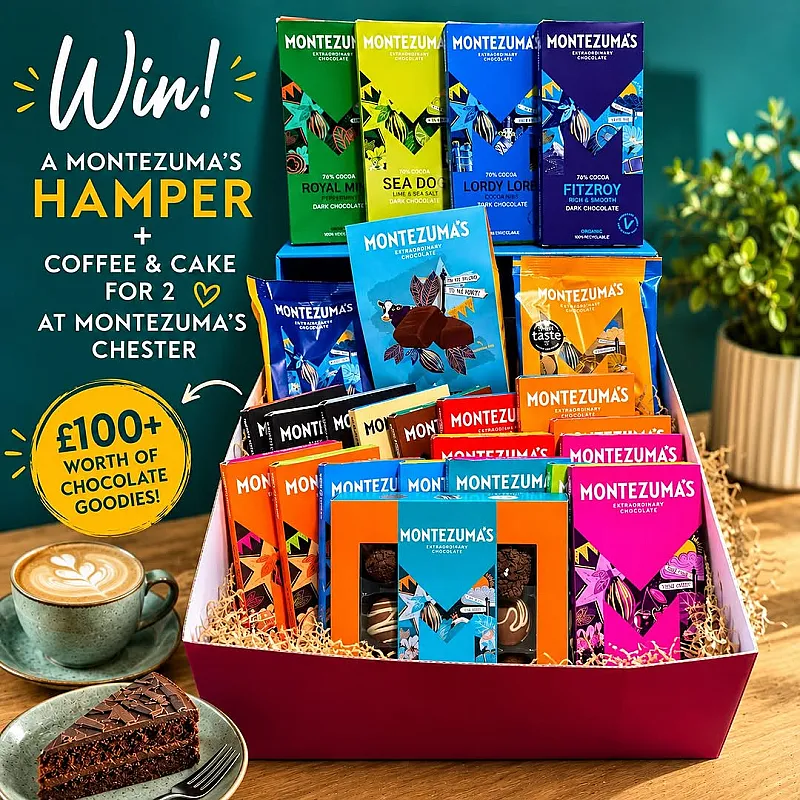 Win a Montezuma's Hamper Plus Coffee and Cake for Two
