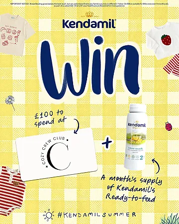 Prize image for Win £100 Cozy Crewclub Vouchers and Kendamil Follow-on or Toddler Milk