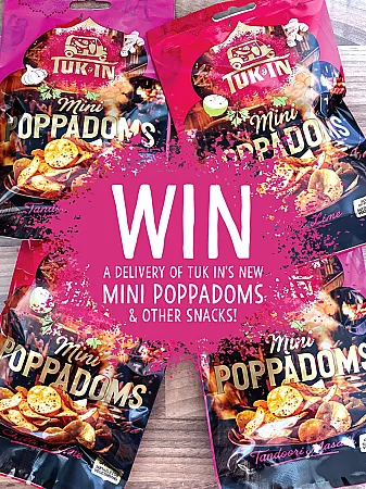 Prize image for Win a bundle of Tuk In's mini poppadoms & other snacks