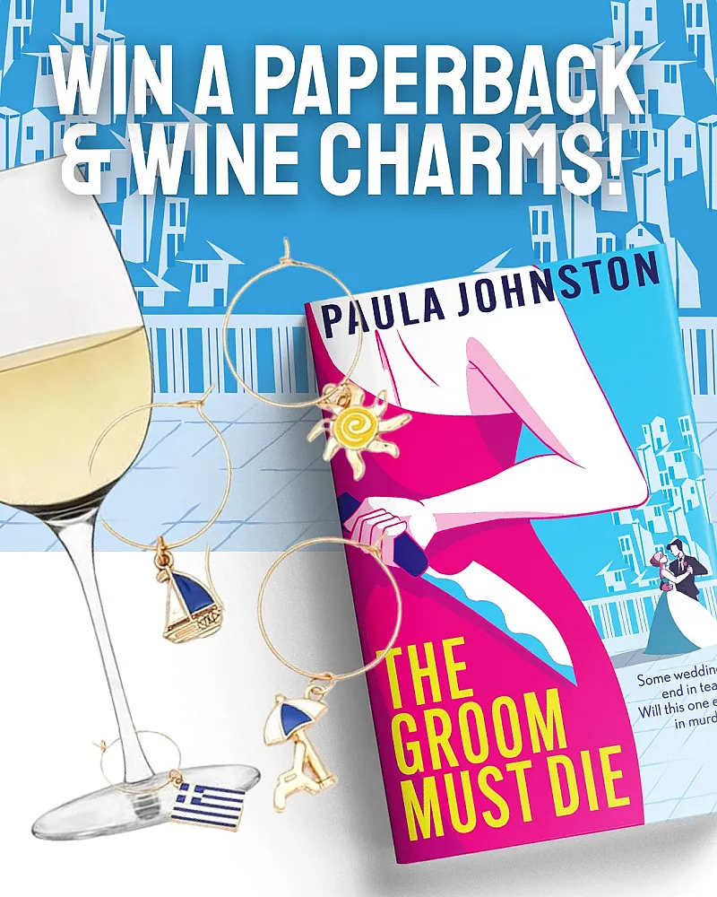 Win The Groom Must Die Book & Wine Charms