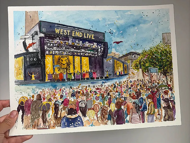 Win a West End LIVE Print by Eve Leoni Art