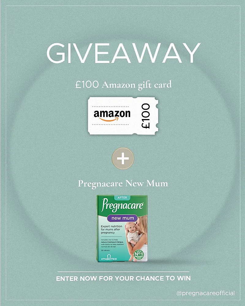 Win a £100 Amazon Voucher plus 3x packs of Pregnacare New Mum
