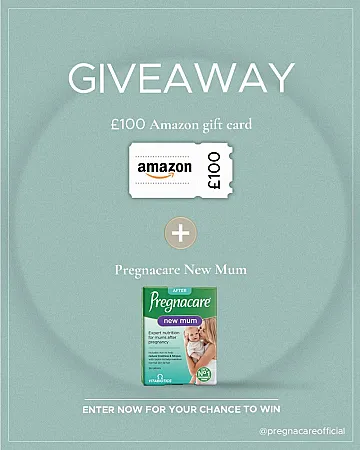 Prize image for Win a £100 Amazon Voucher plus 3x packs of Pregnacare New Mum