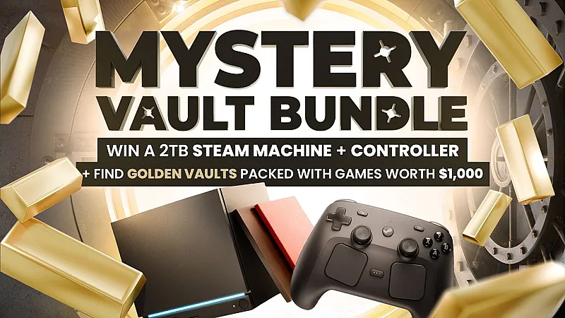 Win a 2TB Steam Machine + Controller, a Steam Deck or a PS5 + more