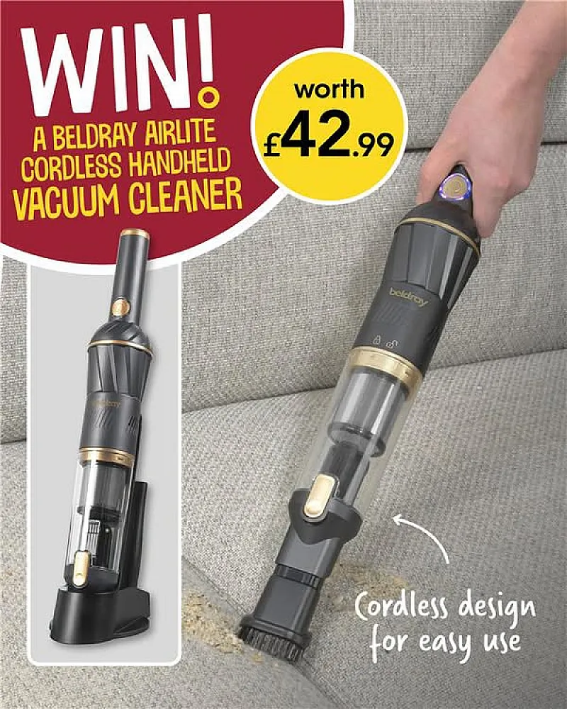 Win a Beldray Airlite Cordless Handheld Vacuum Cleaner!