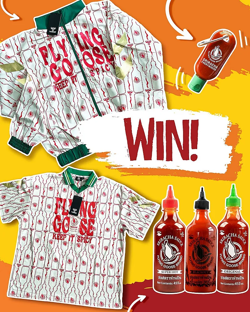 Win a spicy Sriracha bundle AND special edition pieces from our collab