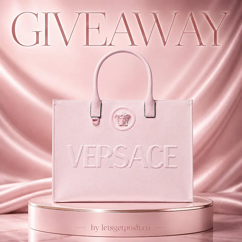 Win a Versace La Medusa Large Canvas Tote in Light Pink