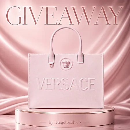 Win a Versace La Medusa Large Canvas Tote in Light Pink