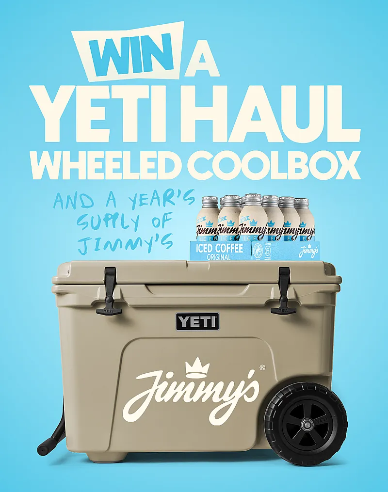 Win a YETI Haul Wheeled Cool Box and a Year's Supply of Jimmy's Iced Coffee
