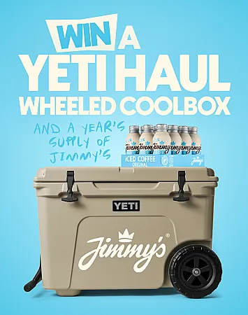 Win a YETI Haul Wheeled Cool Box and a Year's Supply of Jimmy's Iced Coffee
