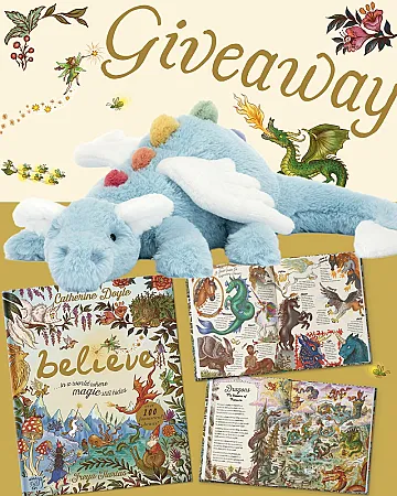 Prize image for Win a copy of the illustrated book Believe & a Jellycat sky dragon