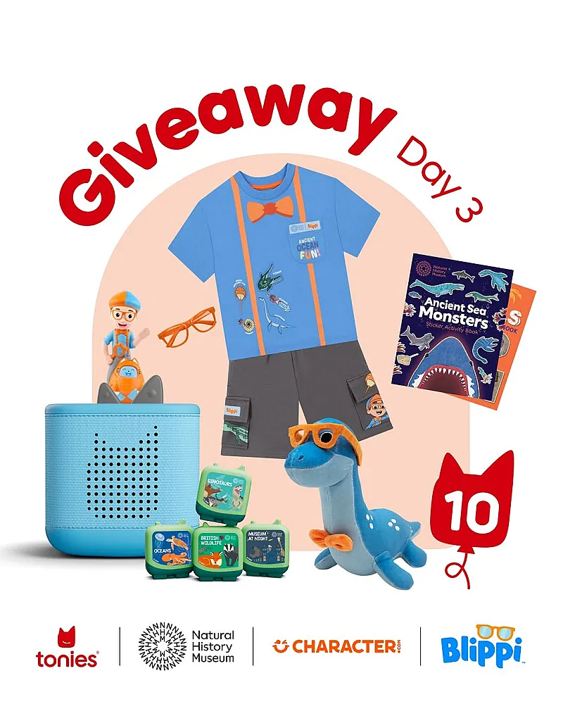 Win the ultimate Blippi and Natural History Museum adventure prize bundle