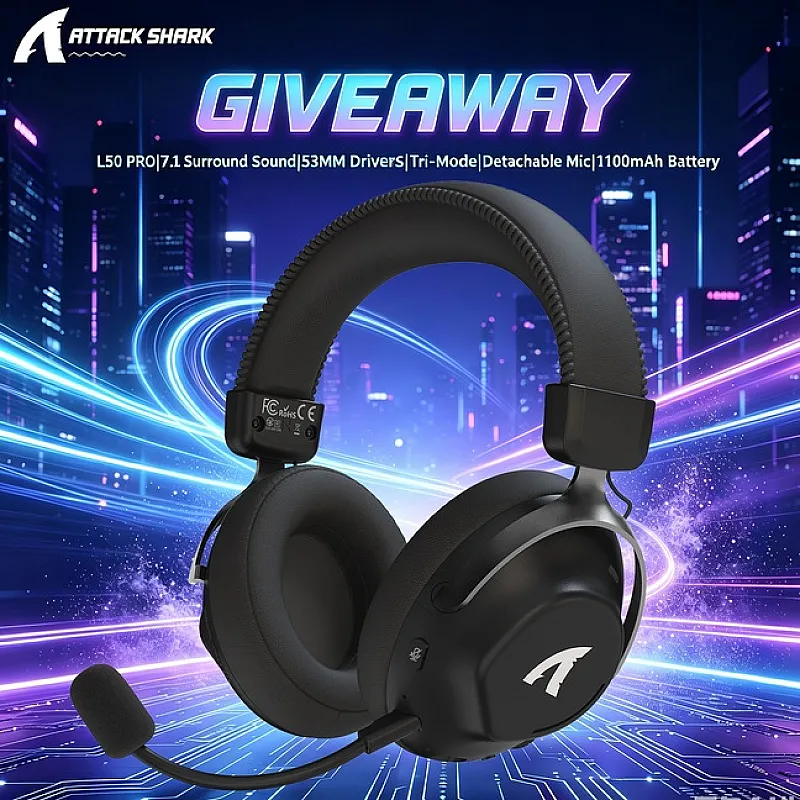 Win an Attack Shark L50PRO Gaming Headset