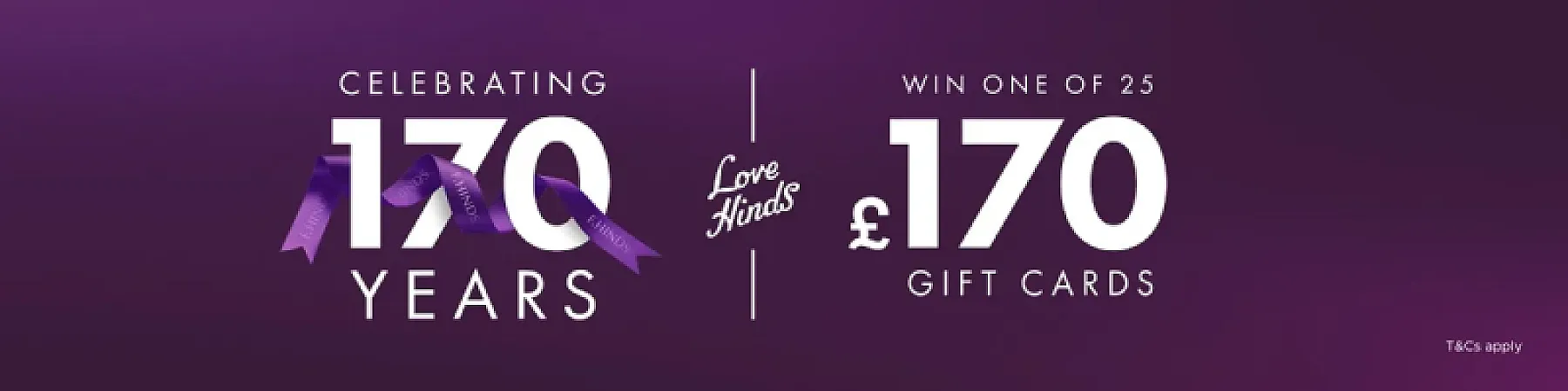 Win F.Hinds Gift Vouchers Worth £170