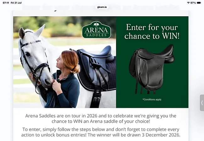 Win an Arena Saddle!