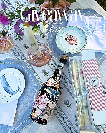 Prize image for Win a hand-painted sea-themed bottle of prosecco & candles