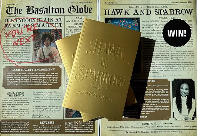 Win a special gold-foiled limited-edition proof box promoting Hawk & Sparrow by Ayana Gray