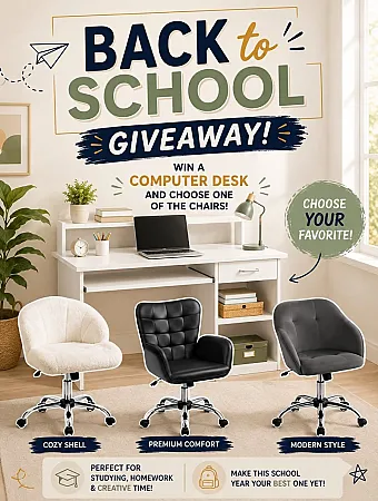 Prize image for Win a Computer Desk and an Office Chair of Your Choice