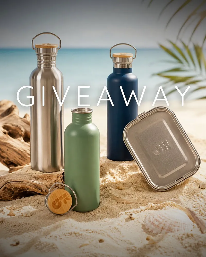 Win Bambaw Zero Waste Water Bottles and a Stainless Steel Lunch Box