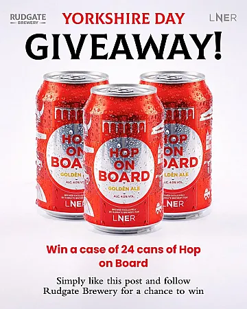 Prize image for Win a Case (24 Cans) of Hop on Board Golden Ale