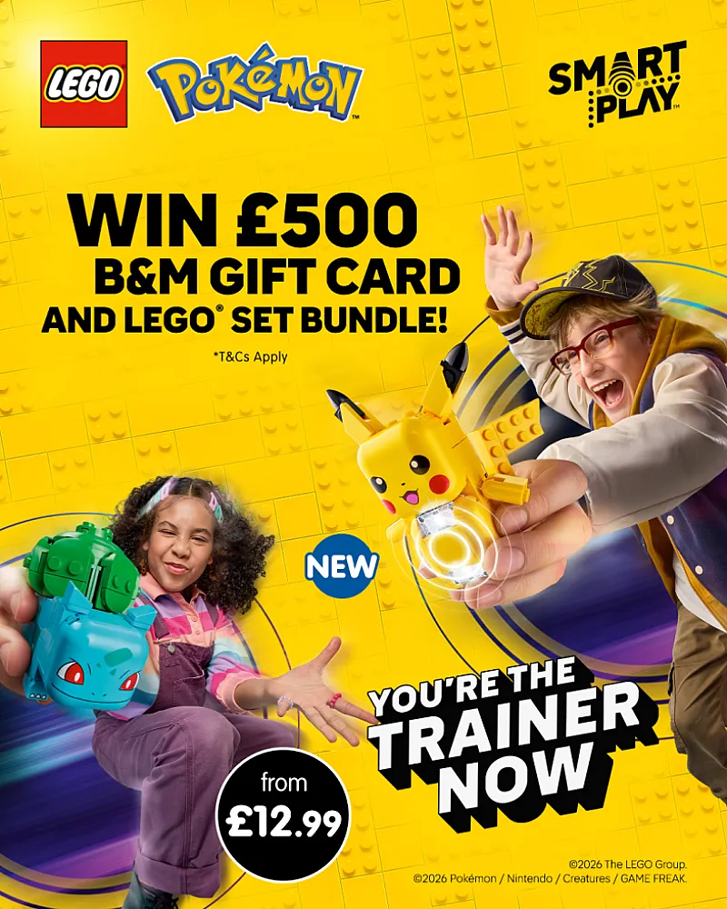 Win a £500 B&M Gift Card & Pokémon LEGO Bundle