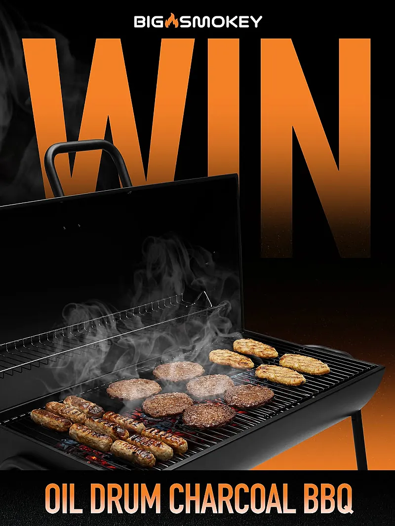 Win a Big Smokey Oil Drum Charcoal BBQ