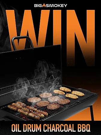Prize image for Win a Big Smokey Oil Drum Charcoal BBQ