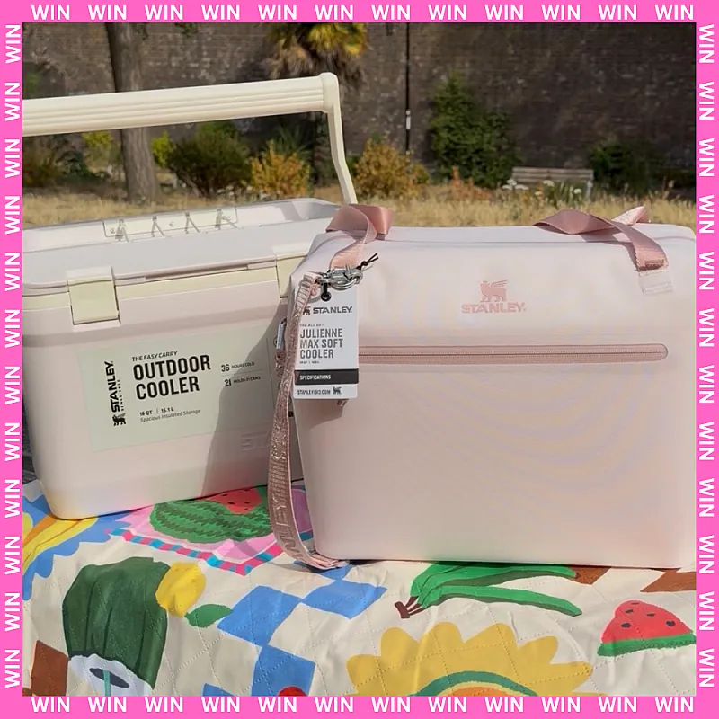 Win 2 Stanley Rose Quartz Coolers plus a Dock & Bay Large Picnic Blanket