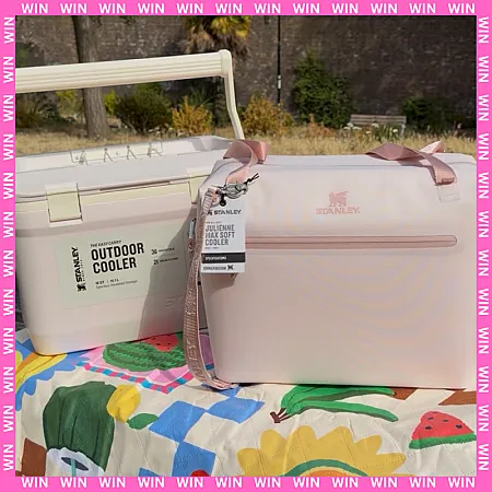 Win 2 Stanley Rose Quartz Coolers plus a Dock & Bay Large Picnic Blanket