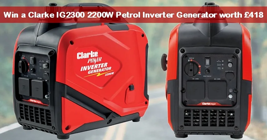 Prize image for Win a £418 Clarke IG2300 2.2kW Petrol Inverter Generator