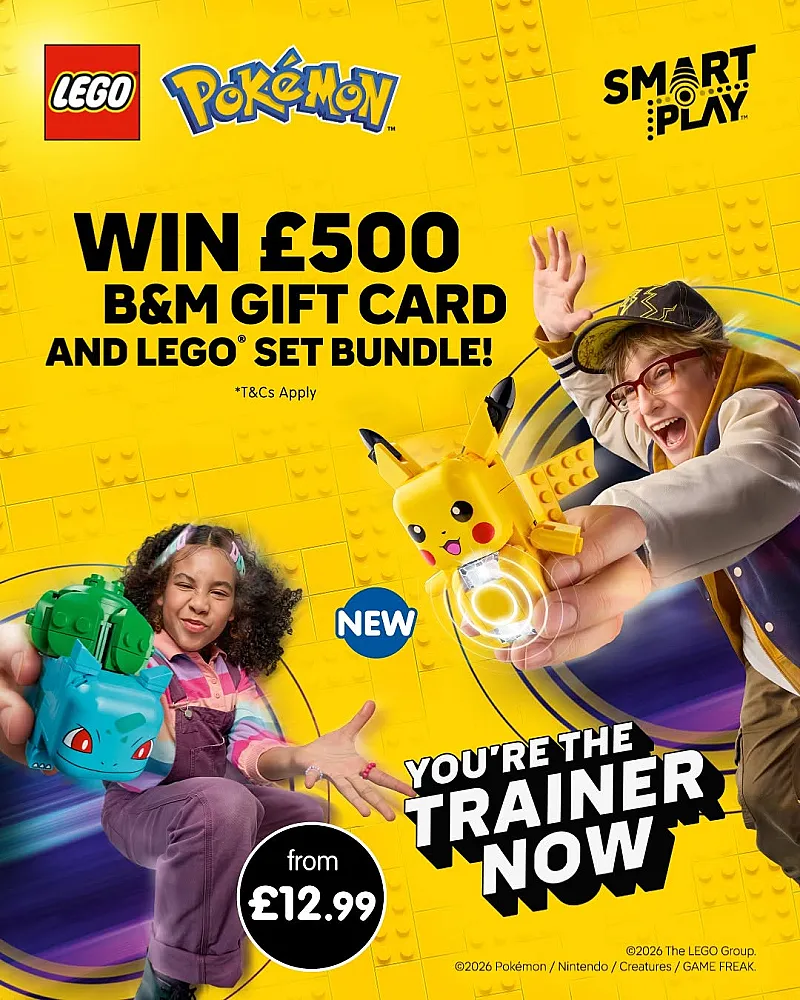 Win a £500 B&M Gift Card PLUS a LEGO Pokémon bundle