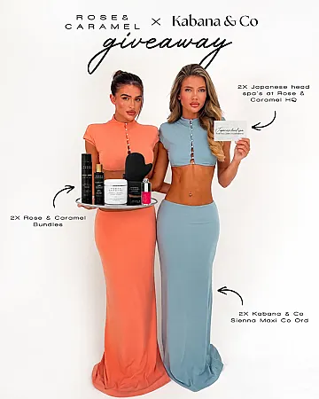 Prize image for Win a Rose & Caramel Bundle and Kabana & Co Sienna Maxi Co-Ord