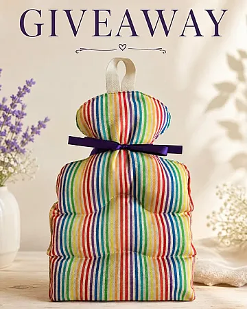 Prize image for Win a Rainbow Stripe Microwavable Wheat Bottle!