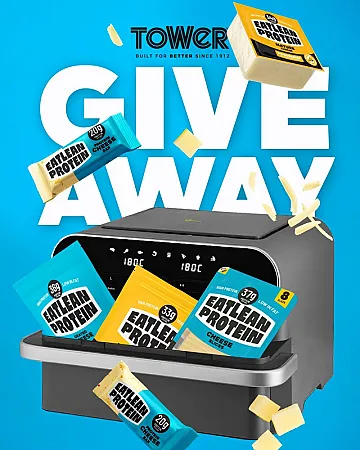 Win a Tower Elite 8L Dual Air Fryer plus a Eatlean High-Protein Cheese Hamper
