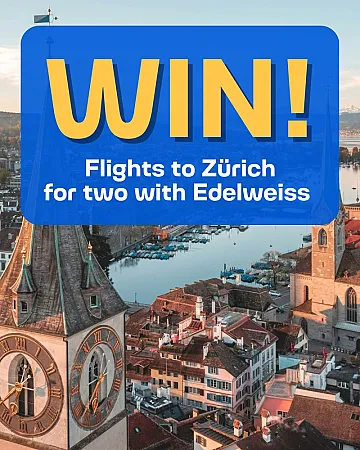 Prize image for Win Return Flights to Zurich from Glasgow Airport
