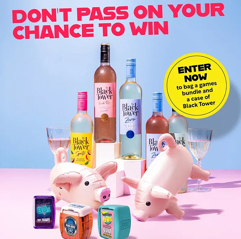 Win a Black Tower Wine & Games Bundle