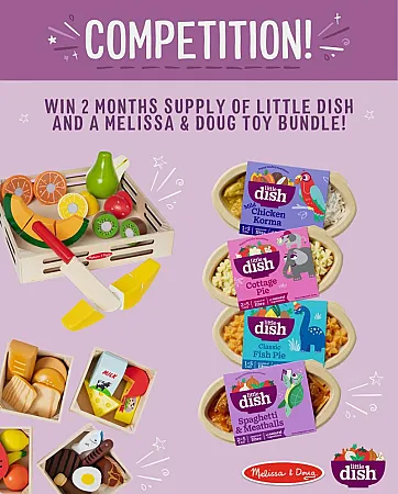 Prize image for Win 2 Months of Little Dish Meals plus a Melissa & Doug Cutting Fruit Play Set